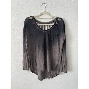 Free People Long Sleeve Top Women XS Grunge Streetwear Boho Indie Punk Cut Outs